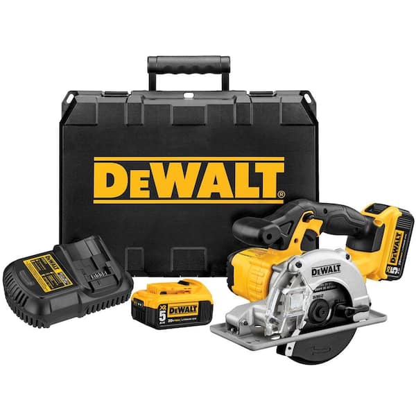 DEWALT 20V MAX Cordless 5-1/2 in. Metal Cutting Circular Saw with (2) 20V  5.0Ah Batteries DCS373P2 The Home Depot