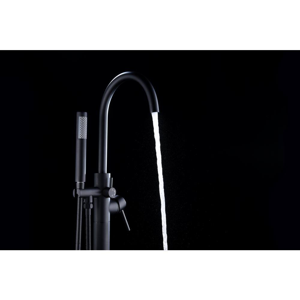Oil Rubbed Bronze Freestanding Tub Faucet with Hand Shower