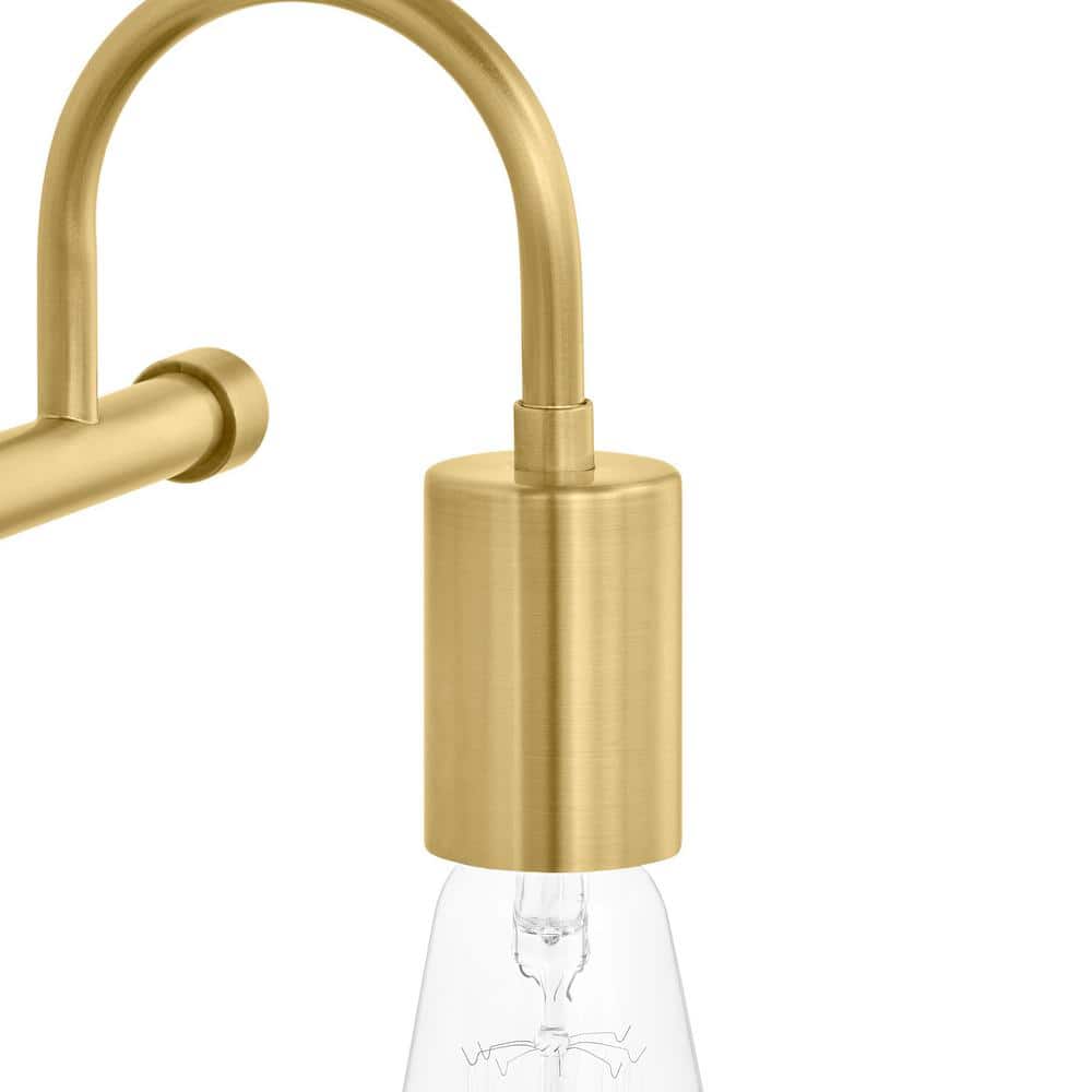 Gold and Faux Marble 12.5in Dimmable Metal Bathroom Vanity Light Fixture