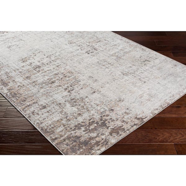Hathor Brown 3 ft. x 10 ft. Modern Abstract Polypropylene Runner Area Rug
