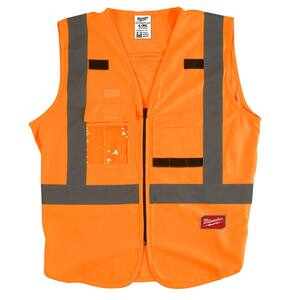 High Visibility Vest L Class 2 Orange BRW SAFETY & SUPPLY S5001-L 