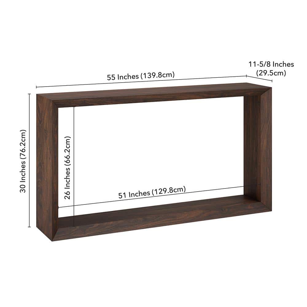 Alder Brown MDF Hallway Table with Storage
