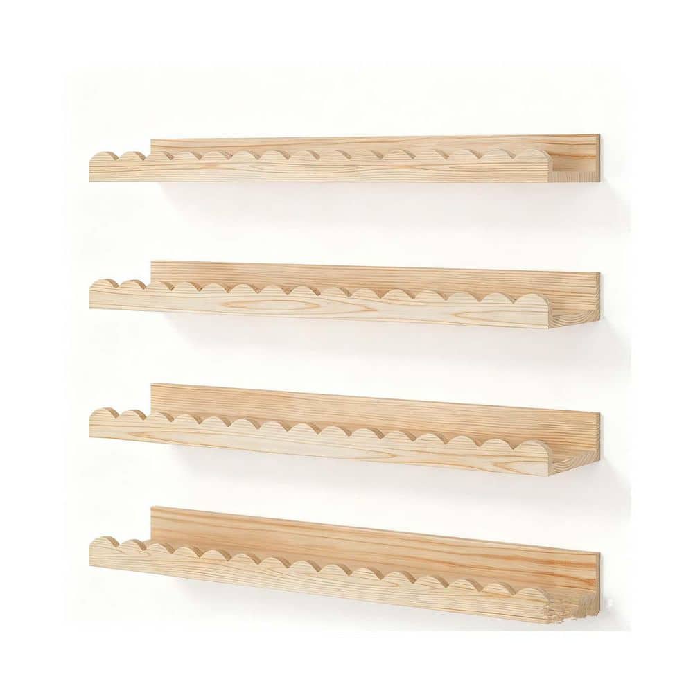 23 in. W x 4.7 in. D Wood Composite Decorative Wall Shelf Book Shelves, 4-Pack price history on PriceWatchPro