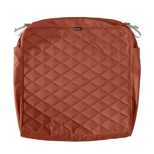 Classic Accessories Montlake FadeSafe 25 in. W x 27 in. D x 5 in. T Spice Quilted Lounge Cushion Slipcover