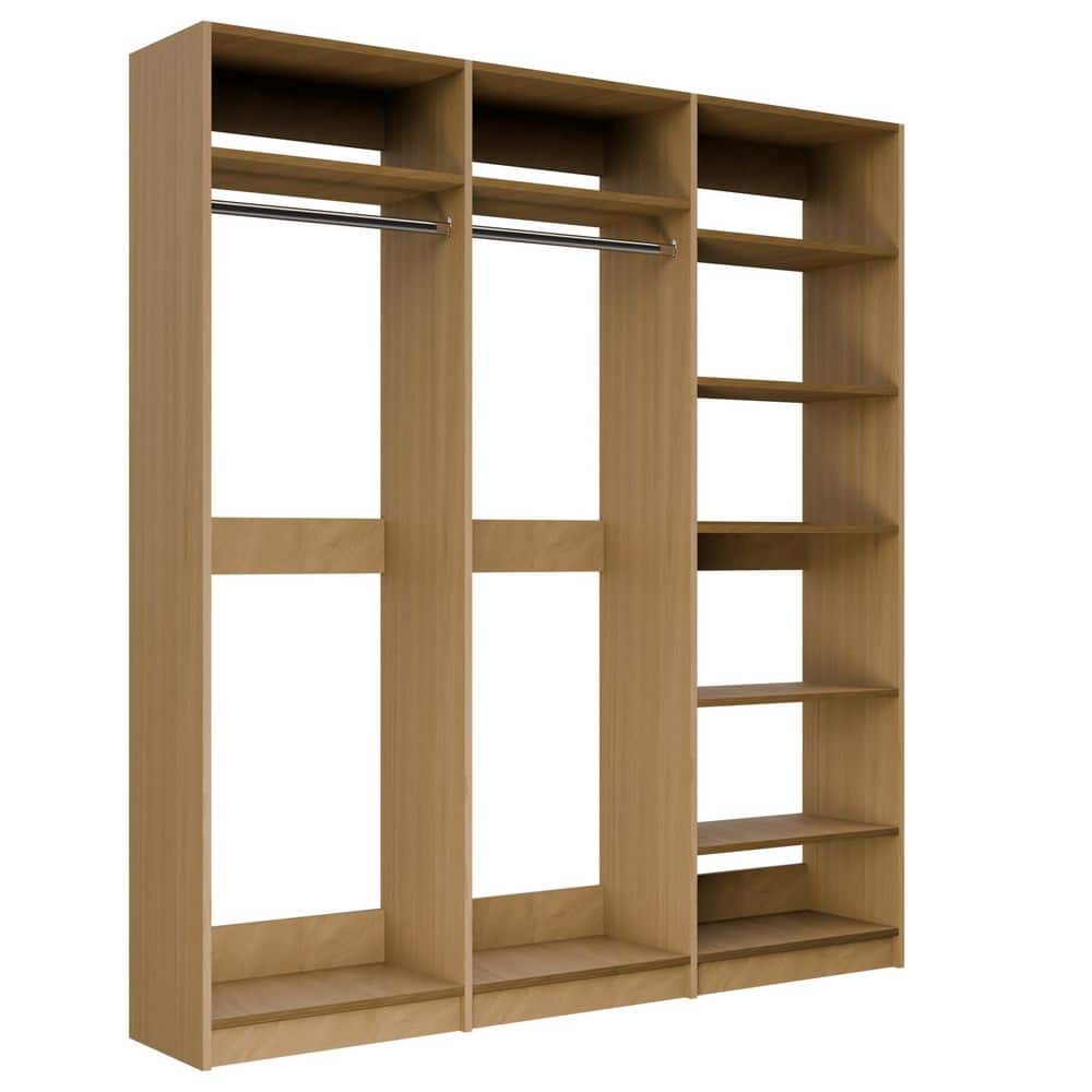 Alto Laundry Room 108 in. W Oak 2 Tall Hang and-Shelf Tower 13-Shelf Wood Closet System price history on PriceWatchPro