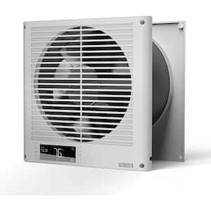 Room to Room Fan 8 in. 10 Fan Speeds 2 Way Airflow Quiet Through-the-Wall Fan in White with Temperature Controller
