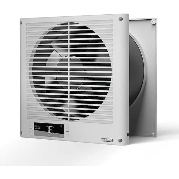 AC Infinity Room to Room Fan 8 in. 10 Fan Speeds 2 Way Airflow Quiet Through-the-Wall Fan in White with Temperature Controller
