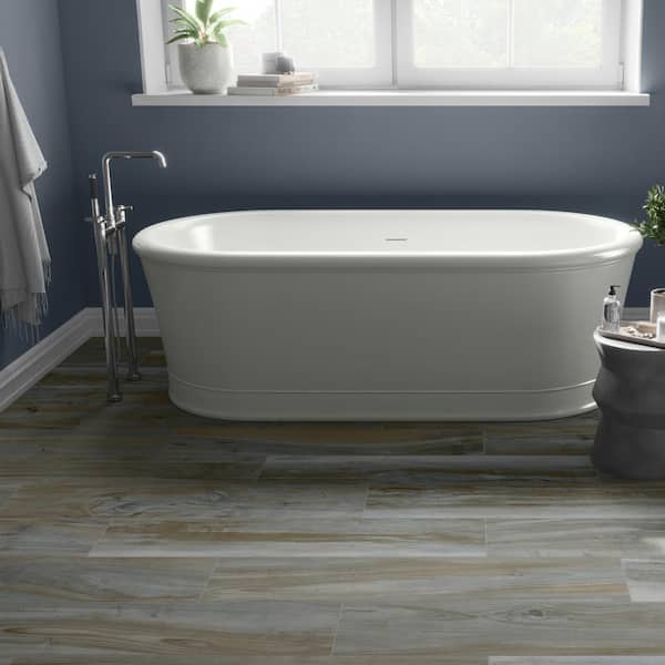 Sample - Selva Sky 8 in. x 10 in. Wood Look Porcelain Floor and Wall Tile