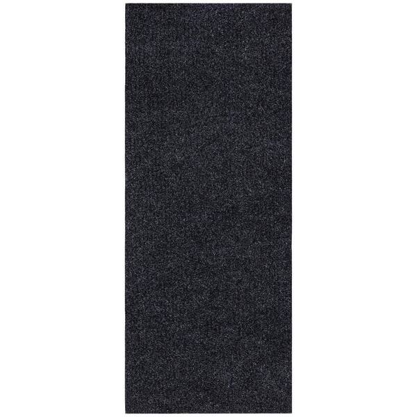 Skid-Resistant Heavy-Duty Carpet Runner - Charcoal Black - 4' x 10