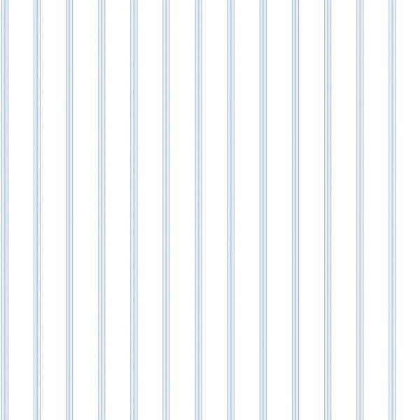 Unbranded Smart Stripes 3 Blue/White Napkin Stripe Vinyl on Non-Woven Non-Pasted Wallpaper Sample