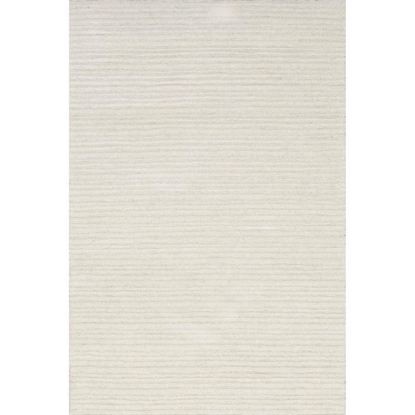 Southwest Striped Wool Ivory 9 ft. x 12 ft. Indoor/Outdoor Patio Rug