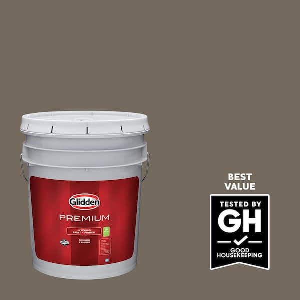 Glidden Premium 5 gal. PPG1022-6 Granite Semi-Gloss Interior Latex Paint