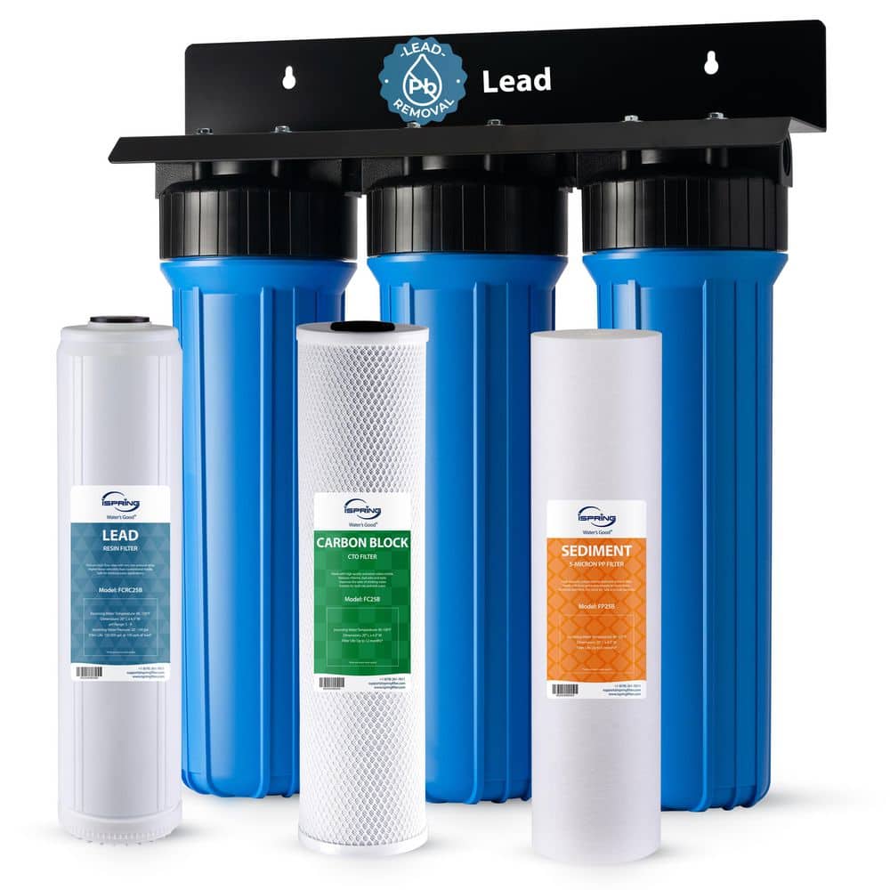 3-Stage Whole House Water Filtration System with Sediment, Carbon and Lead Reducing Whole House Water Filters