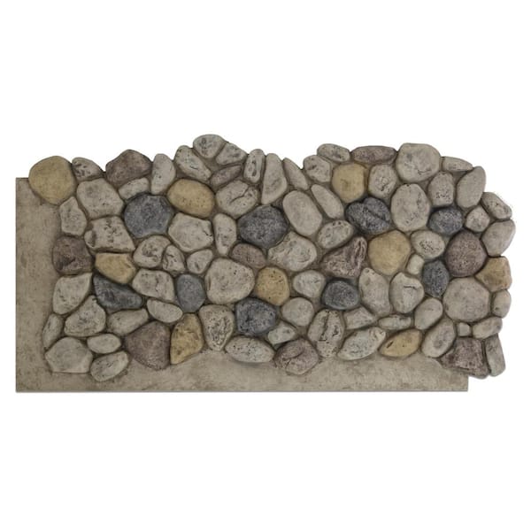 Nextstone 51 In X 27 In Polyurethane River Rock Faux Stone Panel In Multi Color Rvrp Mc 1 5164