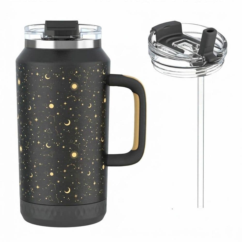 64 oz The Night Sky Stainless Steel Insulated Leak-Proof Tumbler with Handle and Straw, Double Wall, Cup, 1 Piece price history on PriceWatchPro