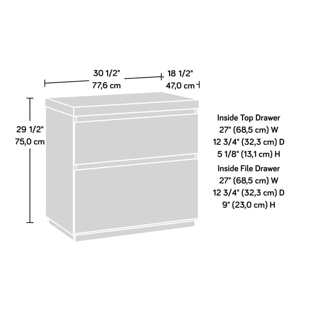 White 2-Drawer Legal Size Lateral File Cabinet