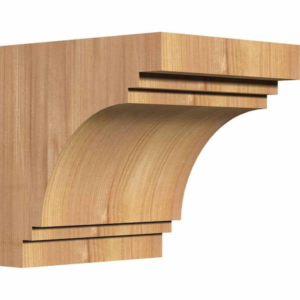 Ekena Millwork 5-1/2 in. x 6 in. x 6 in. Western Red Cedar Pescadero Smooth Corbel