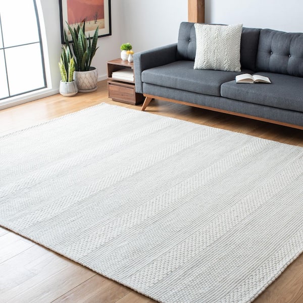 Marbella 9 ft. x 12 ft. Ivory Geometric Area Rug