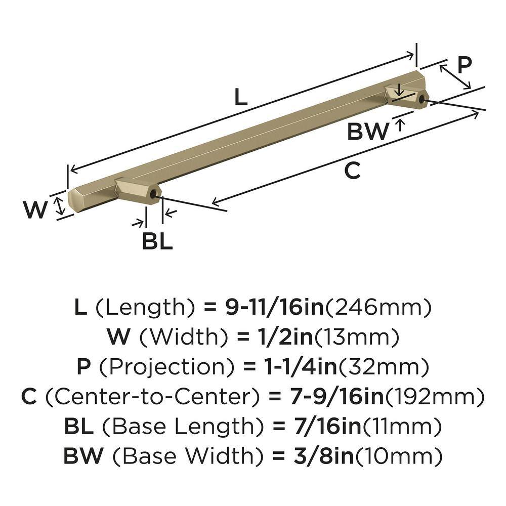 Golden Champagne Modern Bar Cabinet Pull with Mounting Hardware