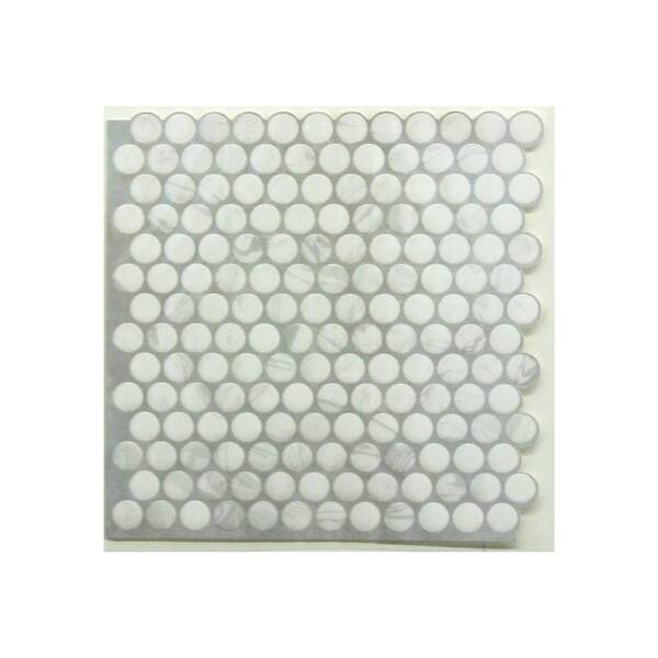 StickTiles 10.5 in. x 10.5 in. Marble Penny Peel and Stick Tiles (4-Pack)