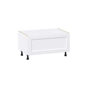 Mancos Bright White Shaker Assembled Window Seat Base Kitchen Cabinet (36 in. W x 19.5 in. H x 24 in. D)