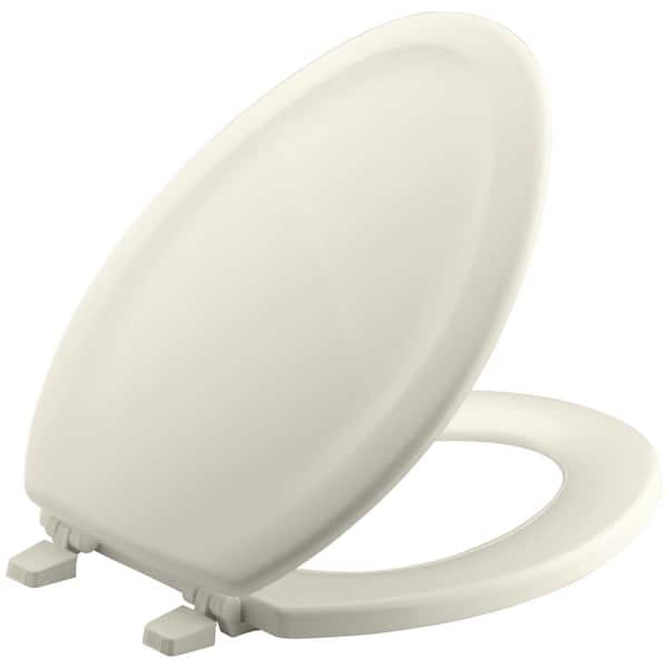 KOHLER Stonewood Elongated Closed Front Toilet Seat in Biscuit