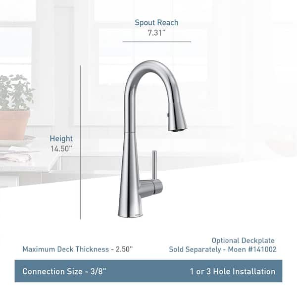 MOEN Sleek Single-Handle Pull-Down Sprayer Bar Faucet