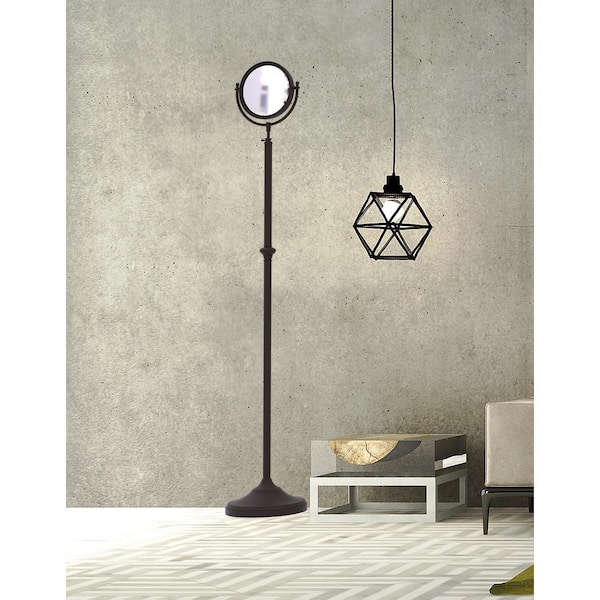 Allied Brass Adjustable Height 10 5 In X 56 Floor Standing Make Up Mirror 8 Dia With 4x Magnification Unlacquered Dmf 2 Unl The Home Depot Allied Brass Adjustable Height 10 5 In, Adjustable Floor Stand Mirror
