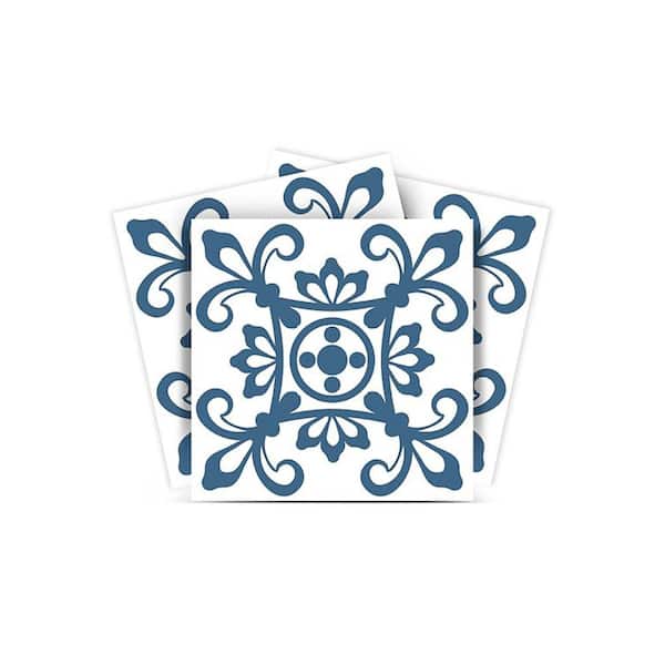 MI ALMA Blue and White A15 12 in. x 12 in. Vinyl Peel and Stick Tile (24 Tiles, 24 sq.ft./Pack)