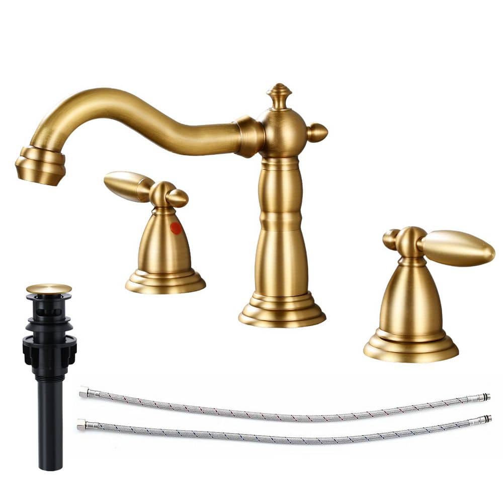 Double handle 8 in. Widespread Bathroom Faucet 3-Hole Bathroom Sink Faucet 