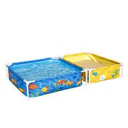 My First Frame 83.86 in. x 18.03 in. Rectangular 12.01 in. Kiddie Pool and Sandpit with Cover