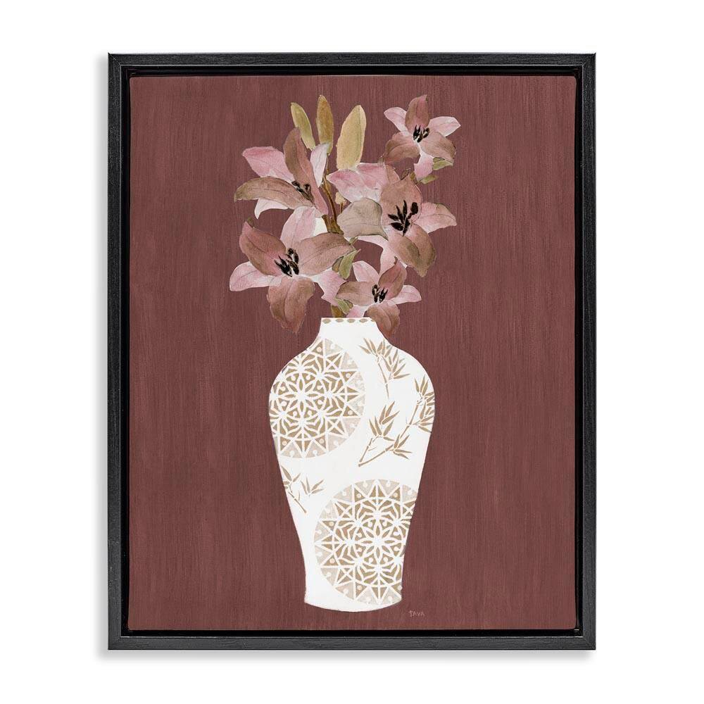 Boho Geometric Vase by Janet Tava Black Floater Frame Nature Graphic Art Print 31 in. x 25 in. price history on PriceWatchPro