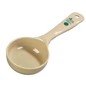 4 oz. Short Handle Polycarbonate Solid Portioning Spoon in Beige (Case of 12)