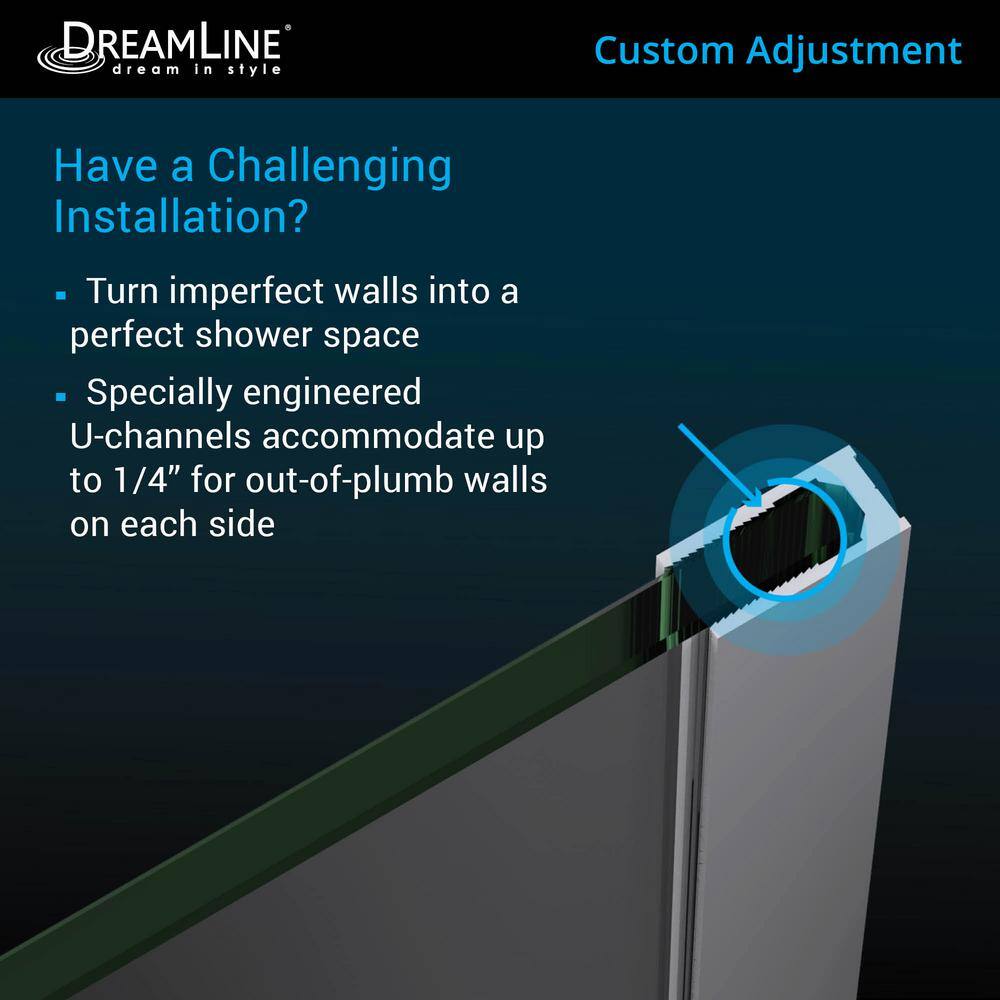 Prism Plus 42" Frameless Neo-Angle Shower Enclosure with Clear Glass