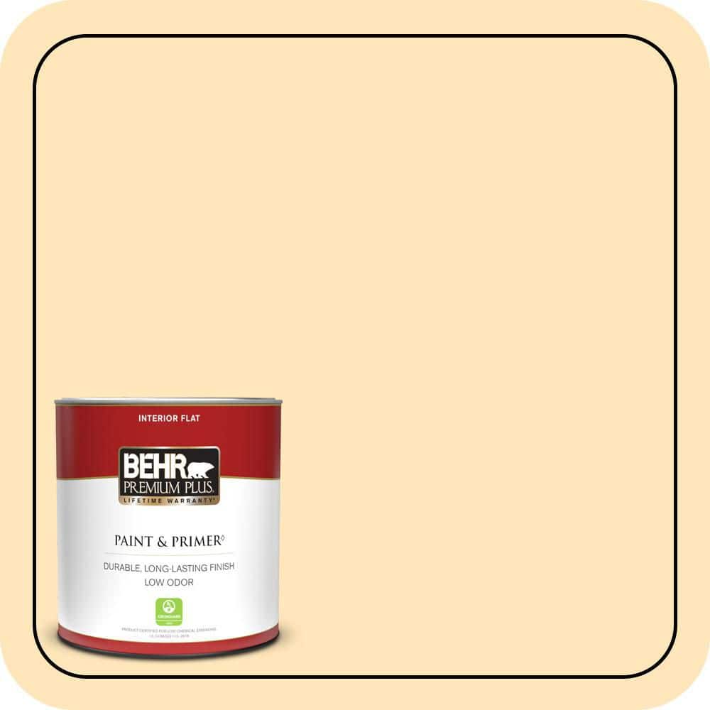 1 qt. #ICC-91 Lemon Whip Flat Low Odor Interior Paint & Primer price history on PriceWatchPro