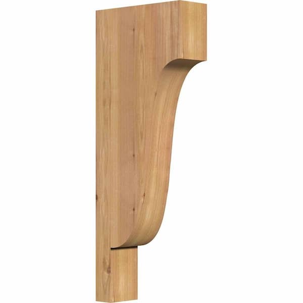 Ekena Millwork 3-1/2 in. x 10 in. x 26 in. Western Red Cedar Newport Smooth Corbel