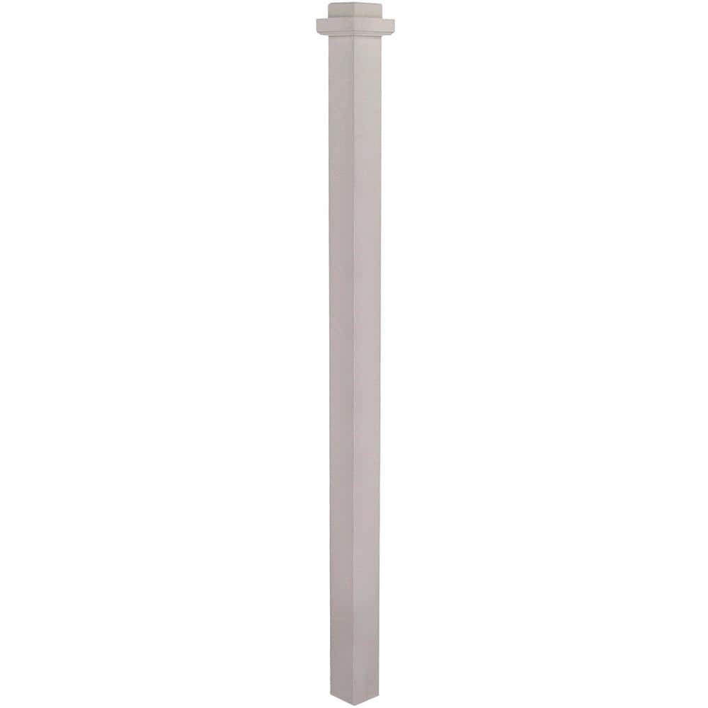 EVERMARK Stair Parts 4075 66 in. x 31/2 in. Primed Square Craftsman Solid Core Box Newel Post