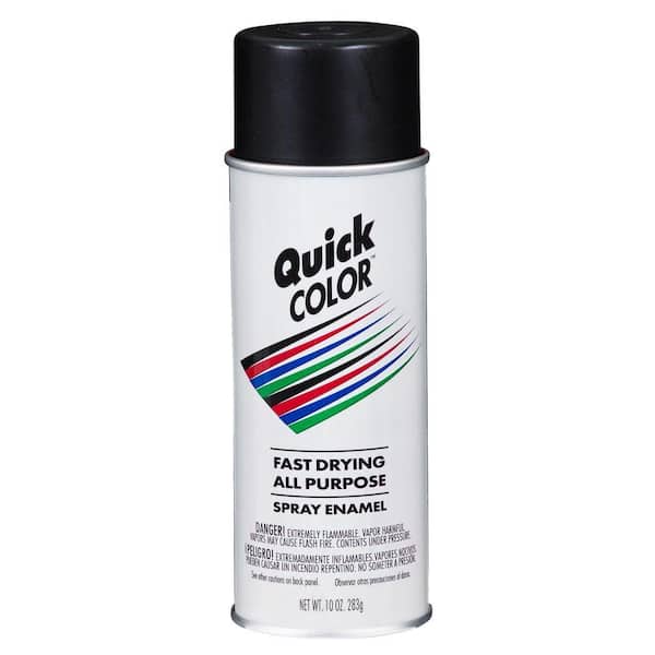 Quick Color 10 Oz Gloss Black General Purpose Spray Paint J2851812 - Black Quick Color Spray Paint Msds