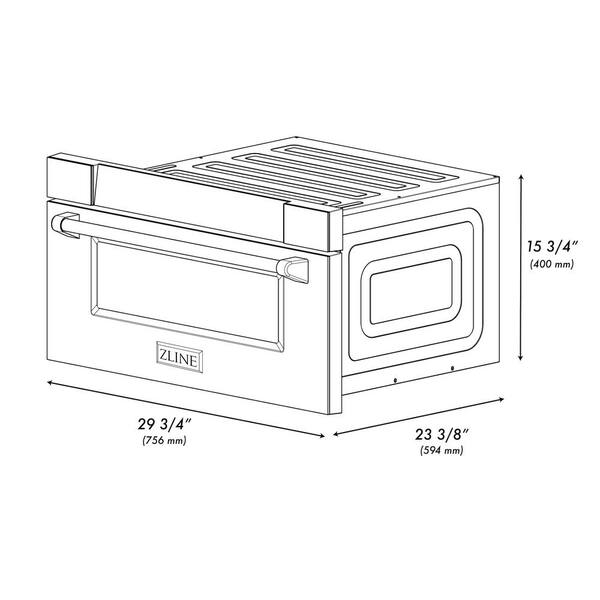 ZLINE Kitchen and Bath Autograph Edition 30 in. 1000-Watt Built-In Microwave  Drawer in Stainless Steel & Polished Gold Handle MWDZ-30-G - The Home Depot