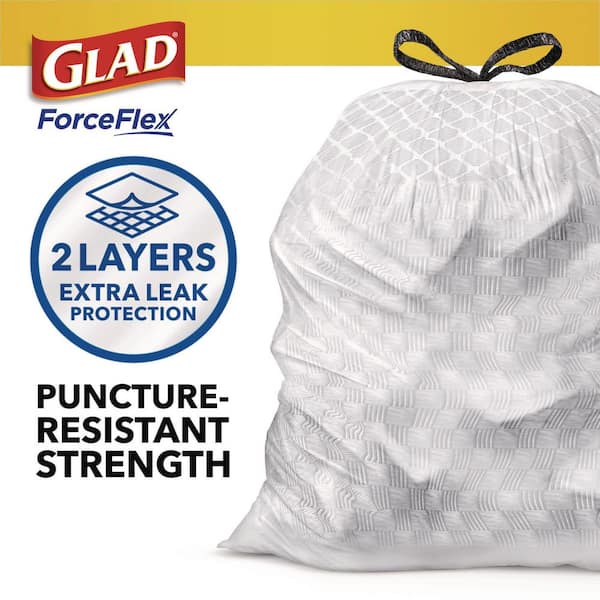 OdorShield Tall Kitchen Drawstring Bags, 13 gal, 0.95 mil, 24