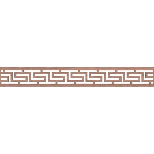 Ekena Millwork Tulum Fretwork 0.25 in. D x 46.5 in. W x 6 in. L Walnut Wood Panel Moulding