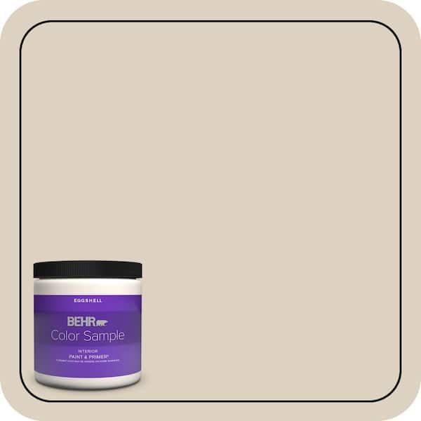 BEHR PREMIUM PLUS 8 oz. #PPU7-10 Roman Plaster Eggshell Enamel Interior Paint & Primer Color Sample
