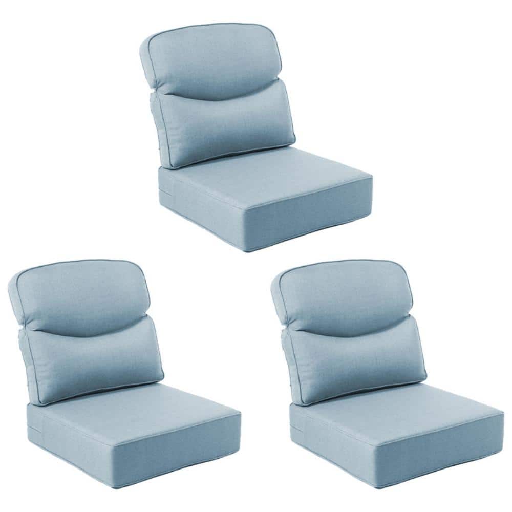 Sunsmile 24in. W x 24in. D x 6in. Thick 6-Piece Deep Seating Outdoor Lounge Chair Olefin Cushion, Babyblue price history on PriceWatchPro
