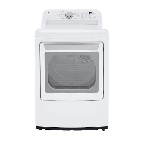 LG 7.3 Cu. Ft. Vented Electric Dryer in White with Sensor Dry Technology