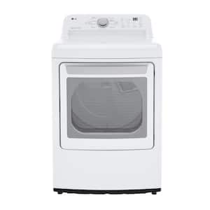 7.3 cu. ft. Large Capacity Vented Electric Dryer with Sensor Dry and Transparent Glass Door in White