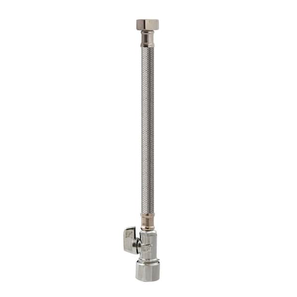 KEENEY 5/8 in. x 12 in. Quick Lock Stainless Steel Faucet Supply Line