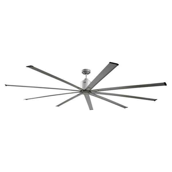 Photo 1 of 96 in. Indoor Metallic Satin Nickel Industrial Ceiling Fan with Remote Control