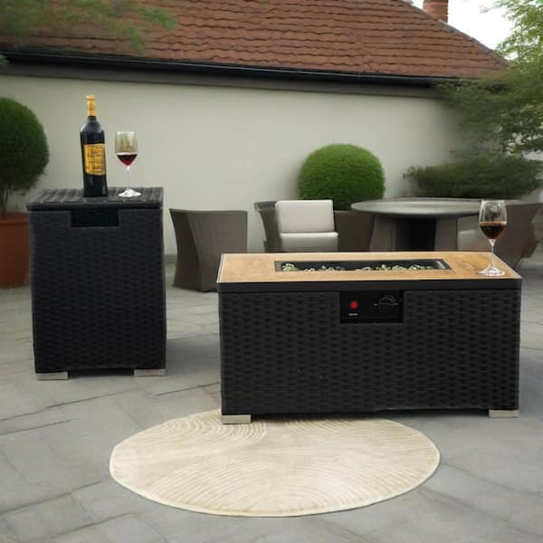 Kadehome 50000 BTU 32 in. Propane Gas Fire Pit Table w/Propane Tank ...