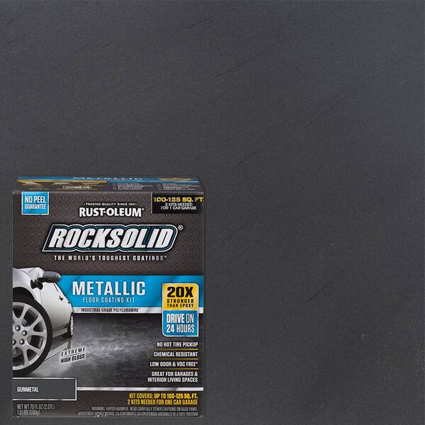 Rust-Oleum RockSolid 70 oz. Gunmetal Metallic Garage Floor Kit