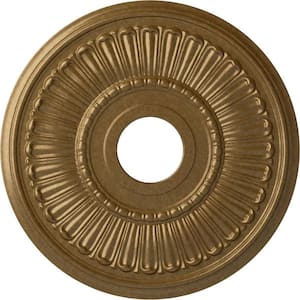 16 in. x 3-5/8 in. ID x 3/4 in. Melonie Urethane Ceiling Medallion (Fits Canopies upto 6-3/8 in.), Pale Gold